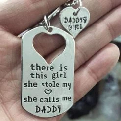 Kinky Cloth Daddy's Girl Keychain Necklace & Keychain Set