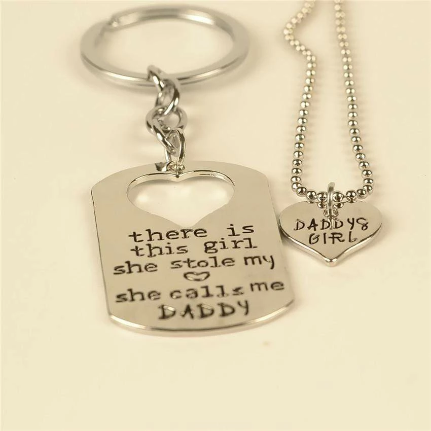 Kinky Cloth Daddy's Girl Keychain Necklace & Keychain Set 2 Kinky Cloth Daddy's Girl Keychain Necklace & Keychain Set