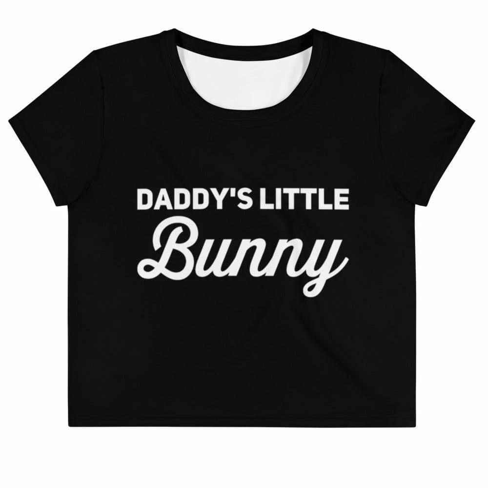 Kinky Cloth DDLG - Daddy / Little Daddy's Little Bunny Crop Top Tee 1 Kinky Cloth DDLG - Daddy / Little Daddy's Little Bunny Crop Top Tee