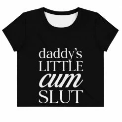 Kinky Cloth Daddys Little Cum Slut Crop Top Tee ABDL - Adult Baby
