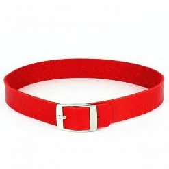 Kinky Cloth Dangle Ring Leather Choker