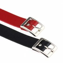 Kinky Cloth Dangle Ring Leather Choker