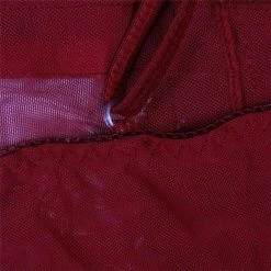 Kinky Cloth Dark Red Transparent Lingerie Nightwear Set