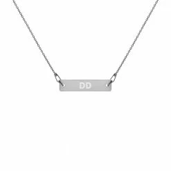Kinky Cloth DD Daddy Dominant Engraved Silver Chain Necklace