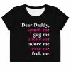 Kinky Cloth ABDL - Adult Baby Dear Daddy Crop Top Tee