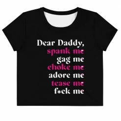 Kinky Cloth ABDL - Adult Baby Dear Daddy Crop Top Tee