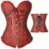 Kinky Cloth Light Red Gothic Plus Size Corsets