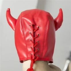 Kinky Cloth BDSM Devil Gimp Hood Mask