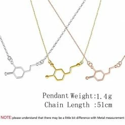 Kinky Cloth Dopamine Molecule Necklace Jewelry