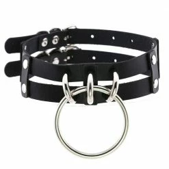 Kinky Cloth Double Band Large Ring Choker