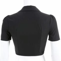 Kinky Cloth Double Buckle Crop Top