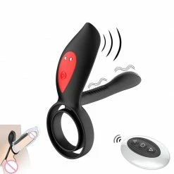 Kinky Cloth Double Cock Ring Nipples Massager