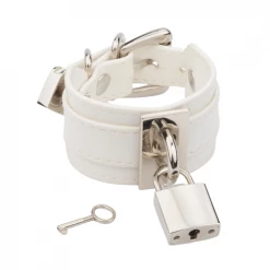 Kinky Cloth Double Layer Leather PadLock Bracelet Punk
