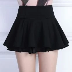 Kinky Cloth Double Pleated Kawaii Mini Skirt