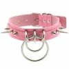 Kinky Cloth Double Ring Spiked Choker Goth