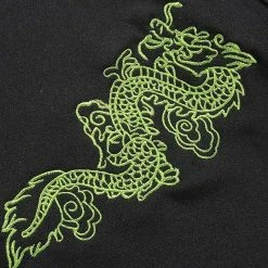 Kinky Cloth Dragon Embroidery Crop Top
