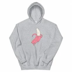 Kinky Cloth Dripping Pink Banana Unisex Hoodie Kawaii
