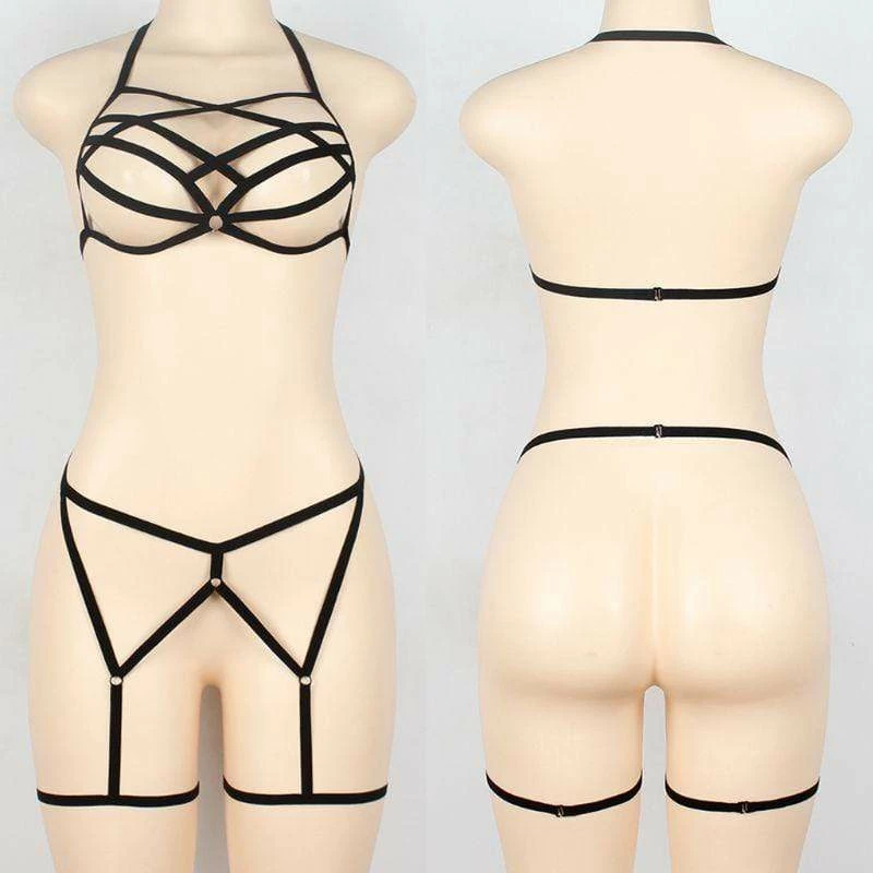 Kinky Cloth Elastic Bandage Body Harness 2 Kinky Cloth Elastic Bandage Body Harness