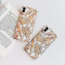 Kinky Cloth Electroplated Vintage Gold Leaf IPhone Case Phone Cases