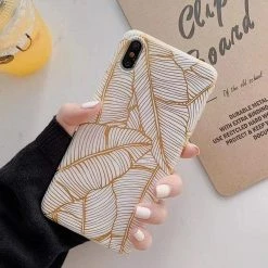 Kinky Cloth Electroplated Vintage Gold Leaf IPhone Case Phone Cases