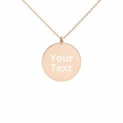 Kinky Cloth Jewelry Custom Personalized Engraved Disc Necklace