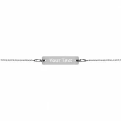 Kinky Cloth Custom Personalized Engraved Bar Chain Bracelet
