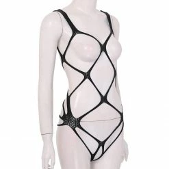 Kinky Cloth Erotic Open Crotch Harness Bodysuit