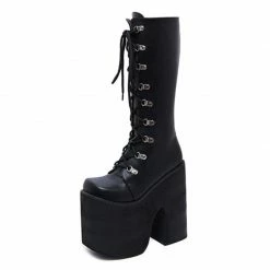 Kinky Cloth On Sale Extreme Thick High Heels Boots