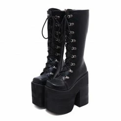 Kinky Cloth On Sale Extreme Thick High Heels Boots