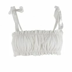 Kinky Cloth Fairycore White Mini Crop Top 13 Kinky Cloth Fairycore White Mini Crop Top