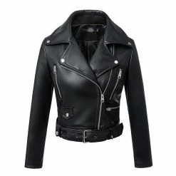 Kinky Cloth Faux Leather Motorcycle Biker Jacket BDSM