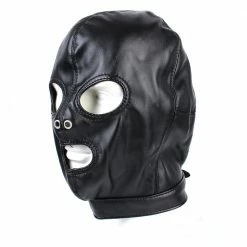 Kinky Cloth Fetish Leather Headgear Mask