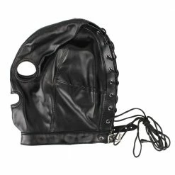 Kinky Cloth Fetish Leather Headgear Mask