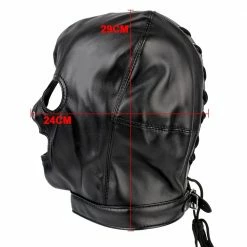 Kinky Cloth Fetish Leather Headgear Mask