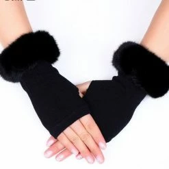 Kinky Cloth Fingerless Knitted Gloves