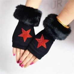 Kinky Cloth Fingerless Knitted Gloves