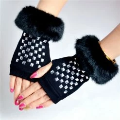 Kinky Cloth Fingerless Knitted Gloves