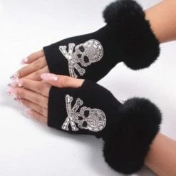 Kinky Cloth Fingerless Knitted Gloves