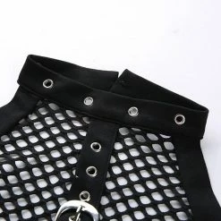 Kinky Cloth Fishnet Halter Tank Top