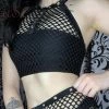 Kinky Cloth Fishnet Halter Tank Top