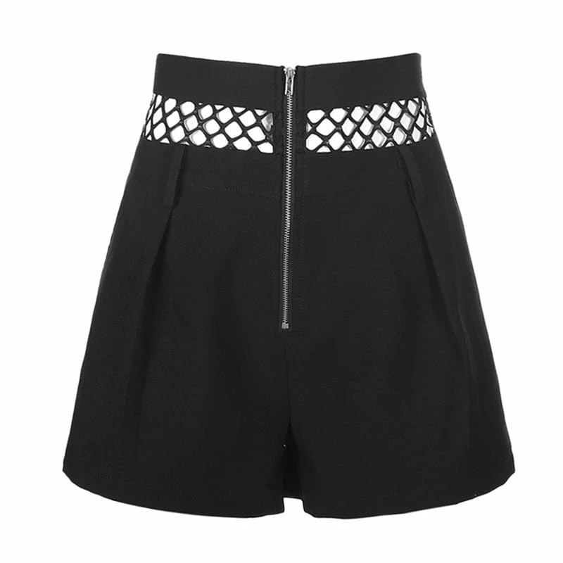 Kinky Cloth Fishnet High Waist Shorts Punk 5 Kinky Cloth Fishnet High Waist Shorts Punk