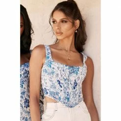 Kinky Cloth Floral Porcelain Tank Top