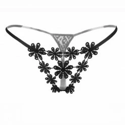 Kinky Cloth Flower Embroidery G String Thong