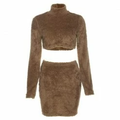 Kinky Cloth Fluffy Crop Top Set Top & Tees