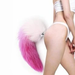 Kinky Cloth Blush Pastel Pink Metal Plug Tail Cosplay