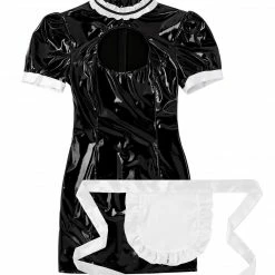 Kinky Cloth French Maid Mini Dress With Apron Cosplay 11 Kinky Cloth French Maid Mini Dress With Apron Cosplay