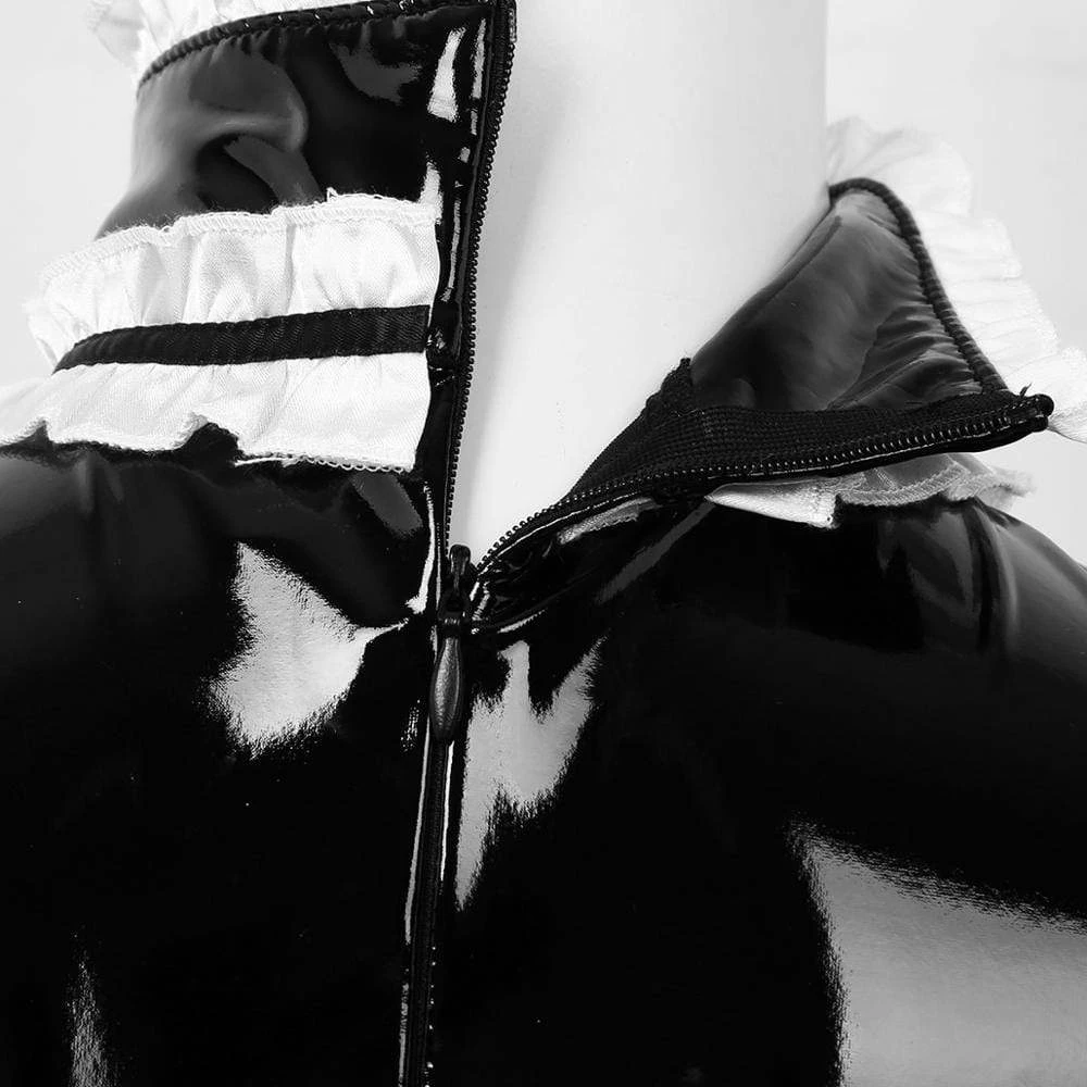 Kinky Cloth French Maid Mini Dress With Apron Cosplay 5 Kinky Cloth French Maid Mini Dress With Apron Cosplay