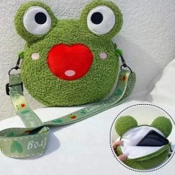 Kinky Cloth Backpacks & Bags Frog Plush Shoulder Bag Purse