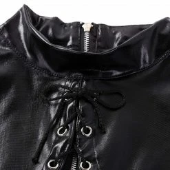 Kinky Cloth Raves & Festivals Front Lace-Up Long Sleeve Bodysuit