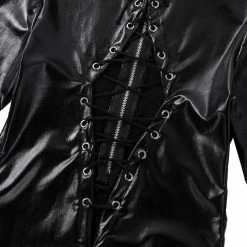 Kinky Cloth Raves & Festivals Front Lace-Up Long Sleeve Bodysuit